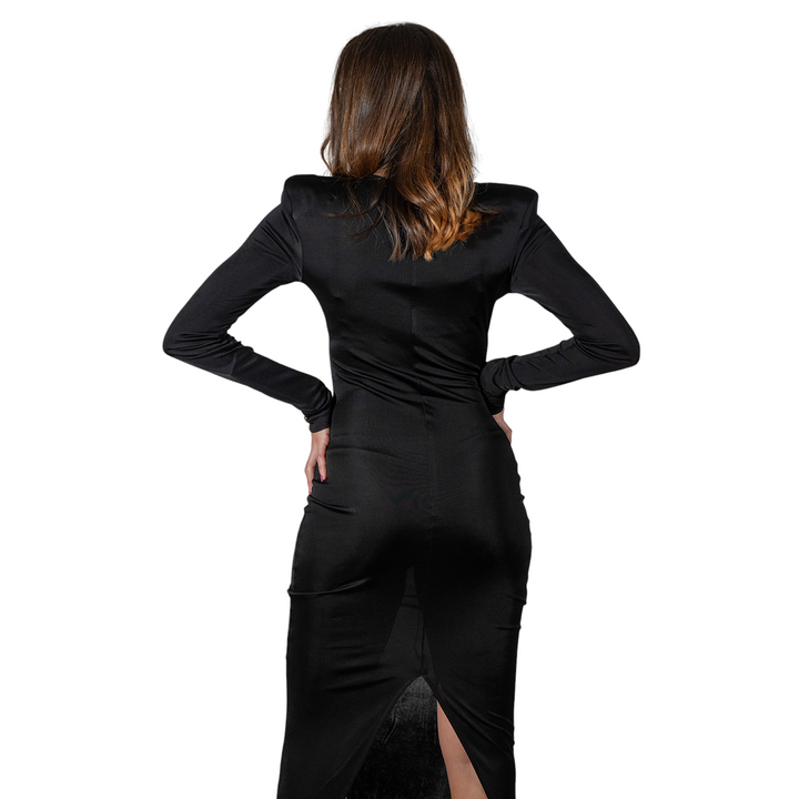 ROBE LONGUE EN VISCOSE NOIRE