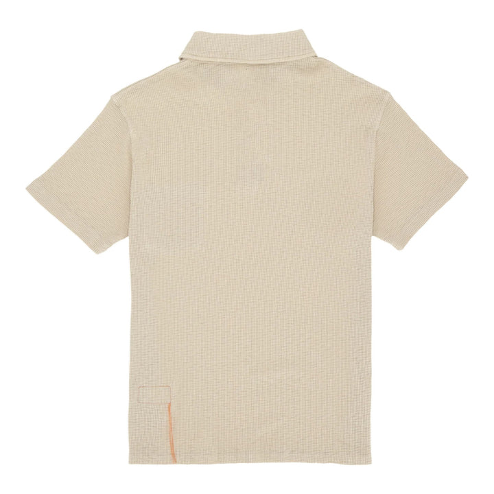 Polo Missourim en Jersey Waffle à Manches Courtes Beige