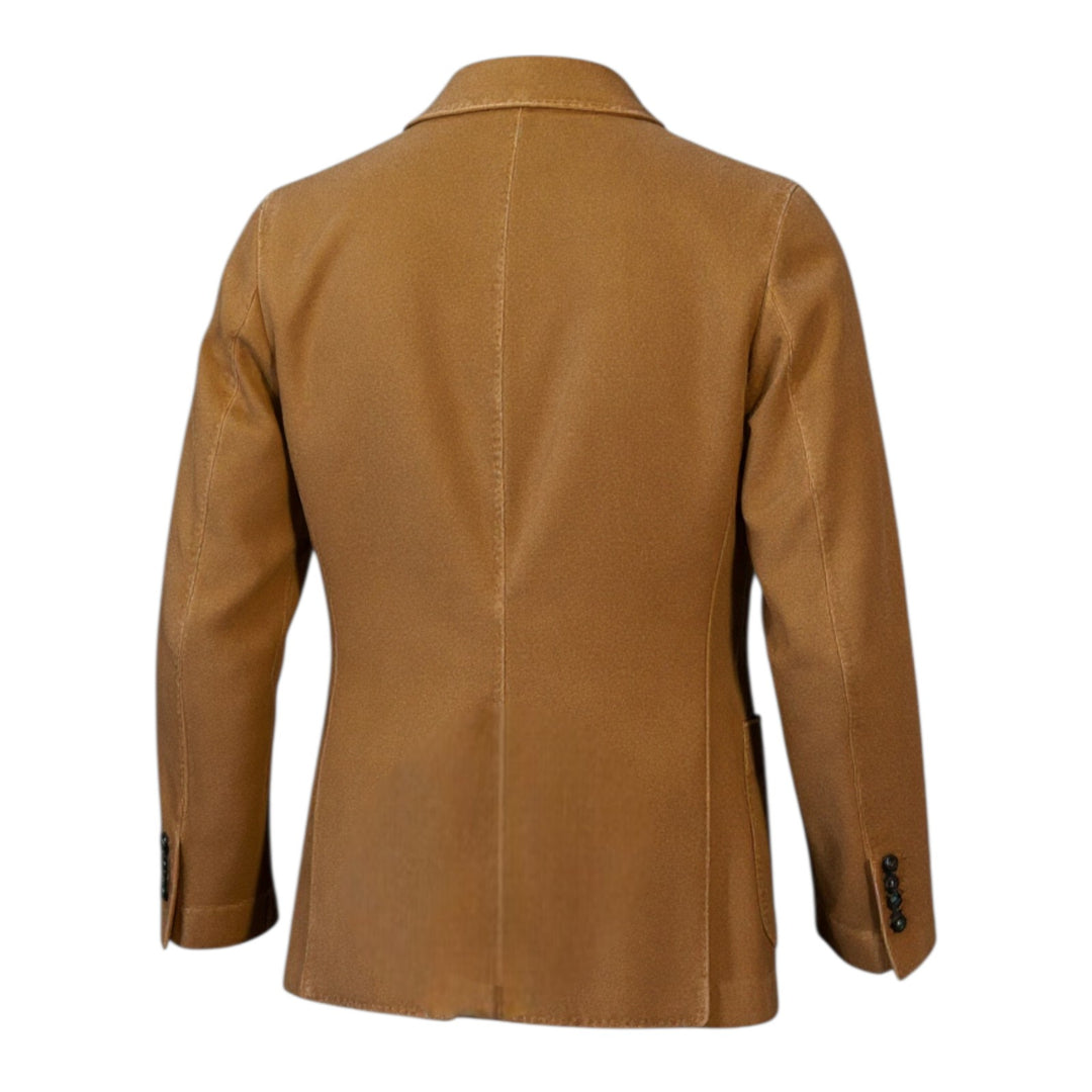 BLAZER EN LAINE TEINTÉE MARRON