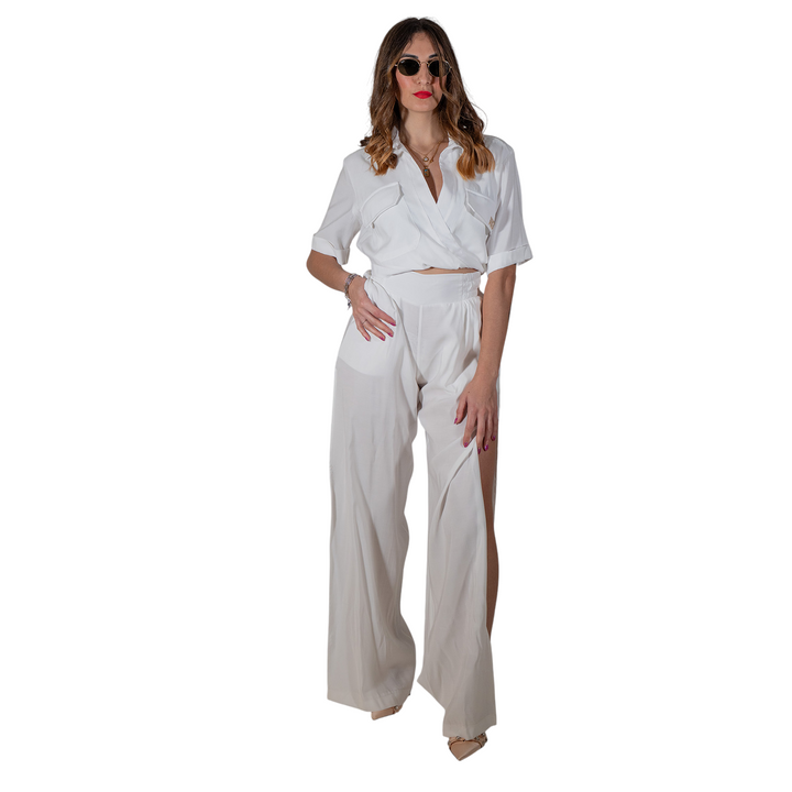 PANTALON PALAZZO OFF WHITE