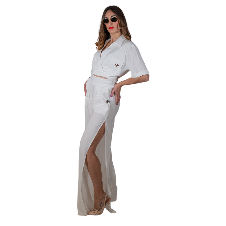 PANTALON PALAZZO OFF WHITE