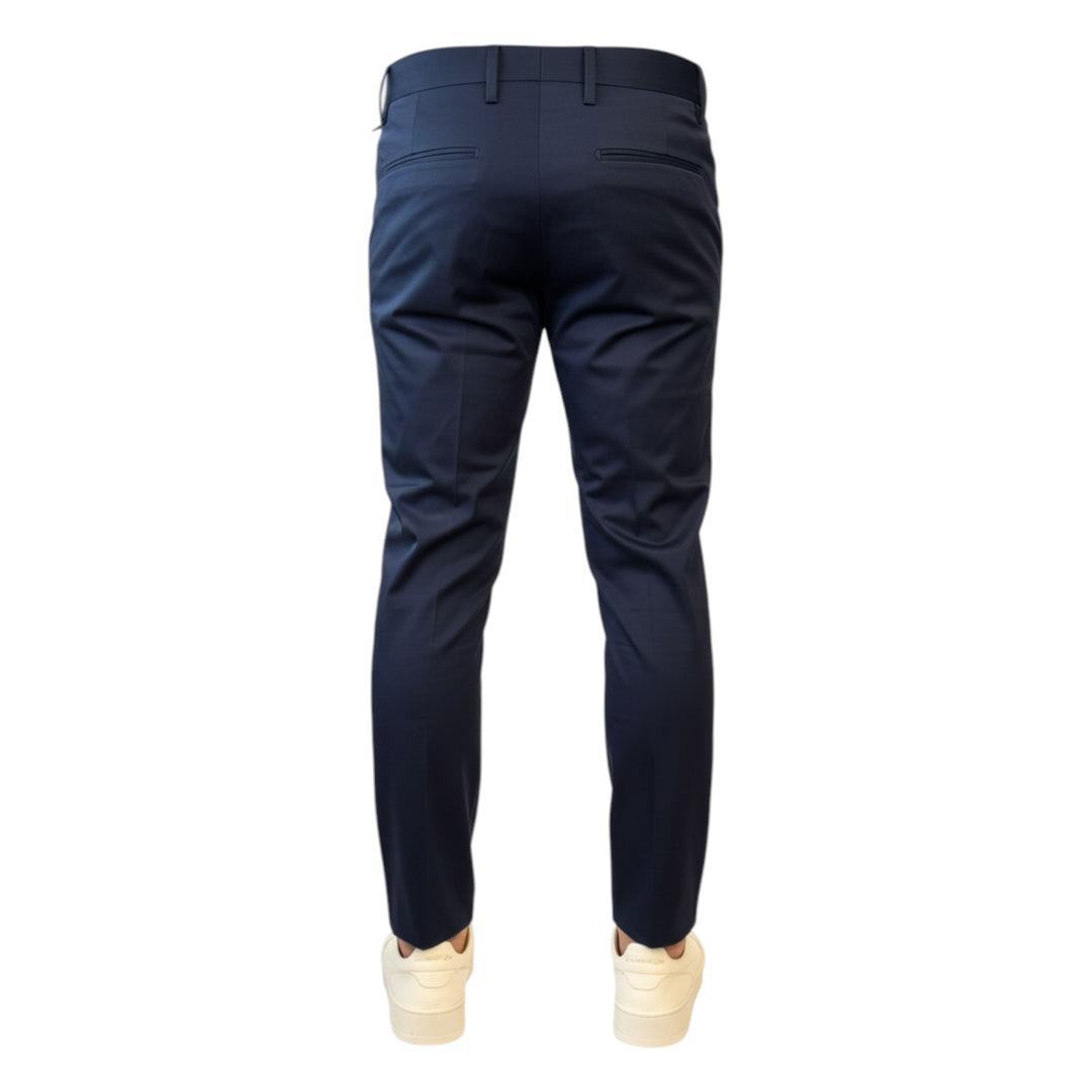 Pantalon Poches America Slim Court Bleu Marine
