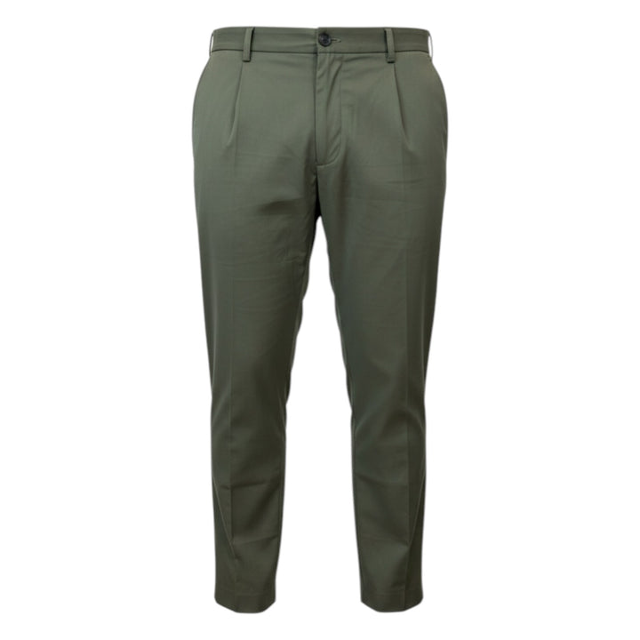 Pantalon Ultralight à Taille Élastiquée et Pinces Vert Militaire