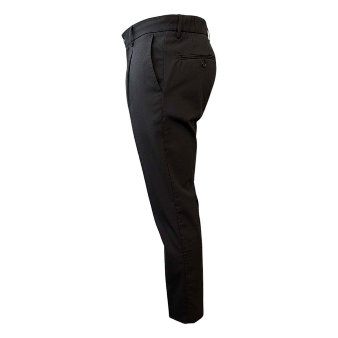 Pantalon avec Élastique et Pinces en Tasmania Black