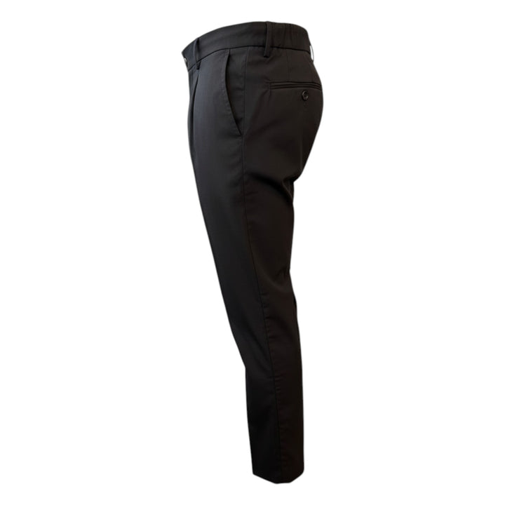 Pantalon avec Élastique et Pinces en Tasmania Black