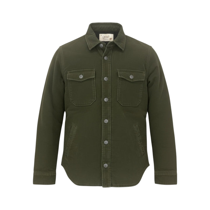 CHEMISE MOLESKINE MATELASSÉE VERTE