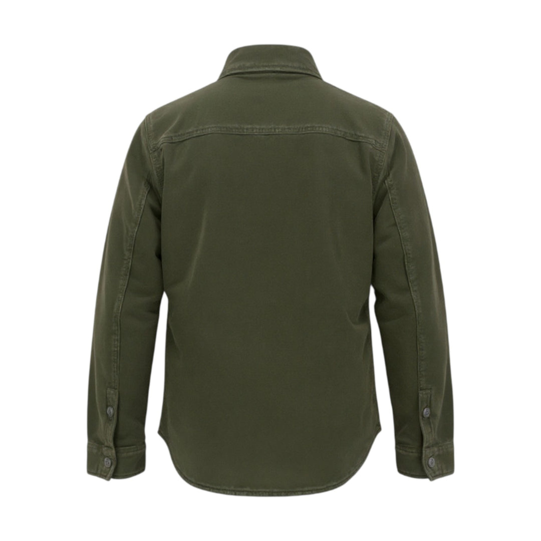 CHEMISE MOLESKINE MATELASSÉE VERTE