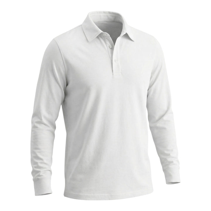 Polo Manches Longues York Jersey White