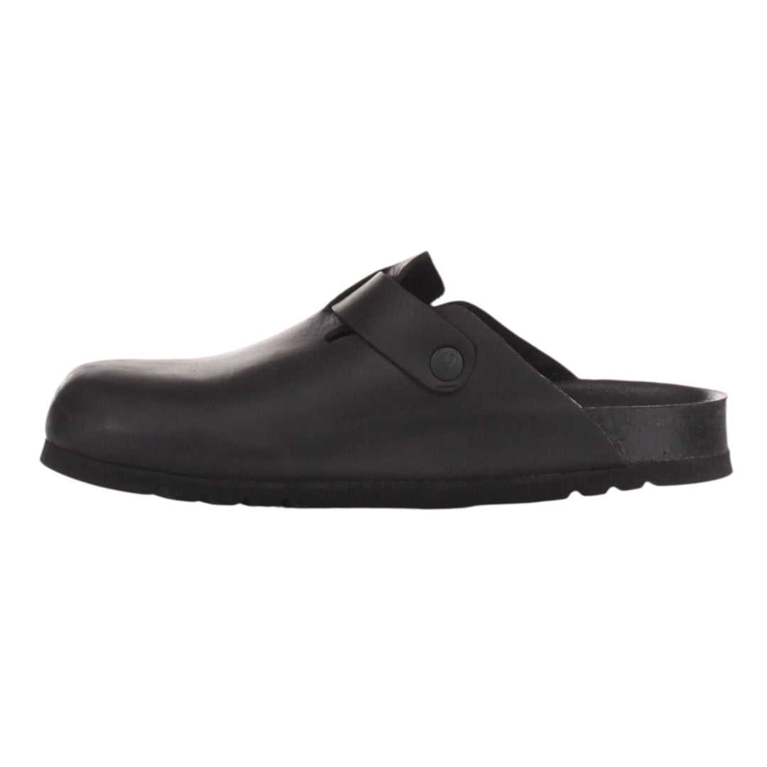 SANDALES OLIVER EN CUIR GRAS NOIR