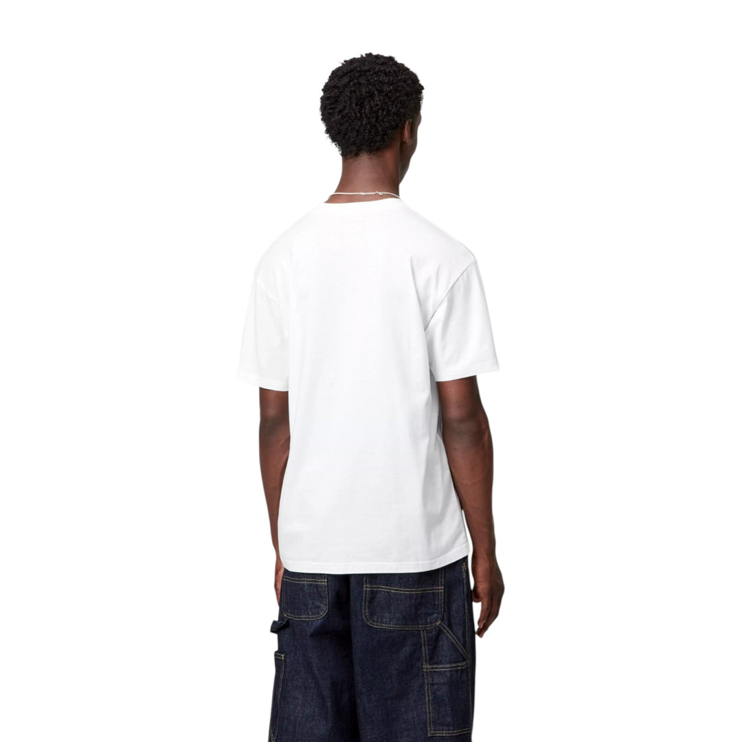 S/S Pocket Heart T-Shirt Blanc / Rouge