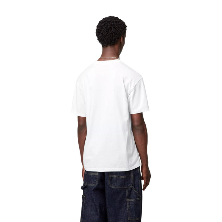 S/S Pocket Heart T-Shirt Blanc / Rouge