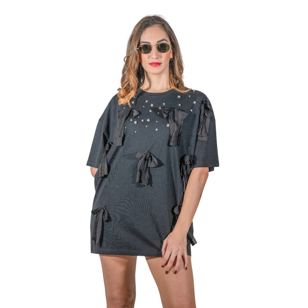 OVER RIBBON STRASS NOIR