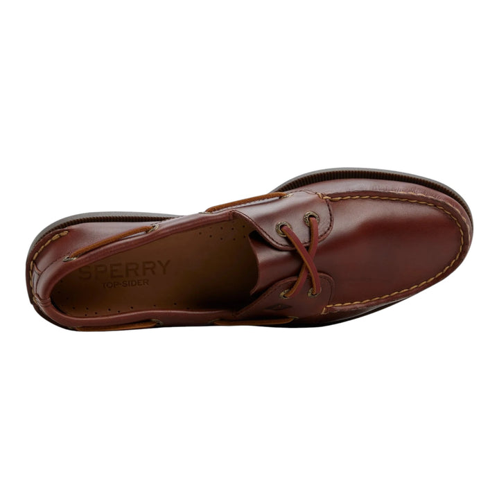Chaussure bateau Authentic Original 2 œillets en Cuir Véritable Bordeaux