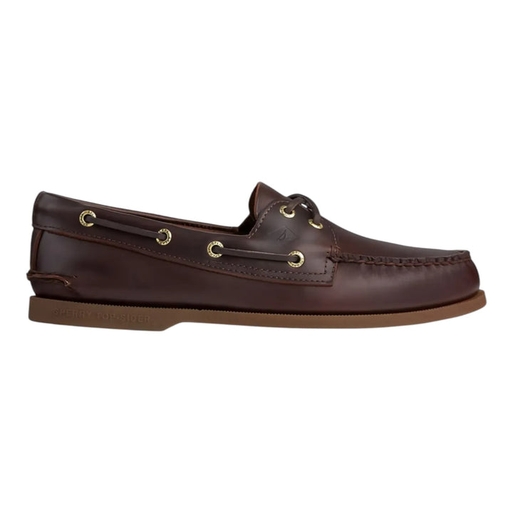 Chaussure bateau Authentic Original 2 œillets en Cuir Véritable Amaretto