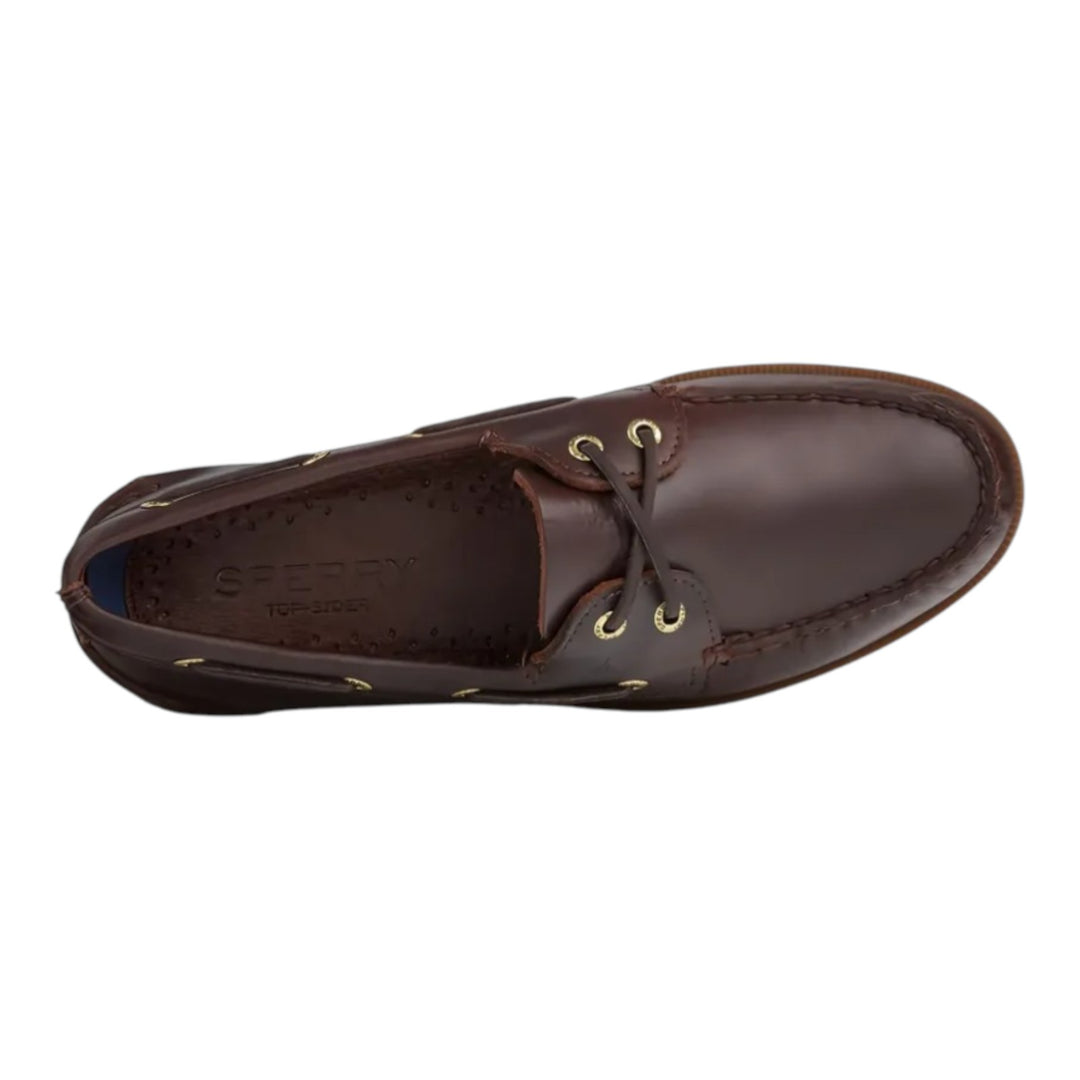 Chaussure bateau Authentic Original 2 œillets en Cuir Véritable Amaretto