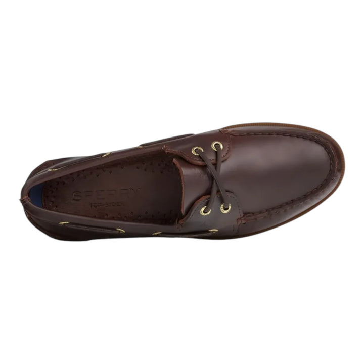 Chaussure bateau Authentic Original 2 œillets en Cuir Véritable Amaretto