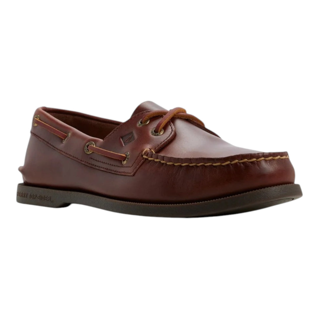 Chaussure bateau Authentic Original 2 œillets en Cuir Véritable Bordeaux