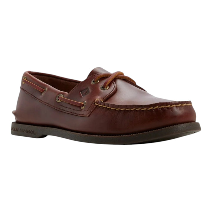 Chaussure bateau Authentic Original 2 œillets en Cuir Véritable Bordeaux