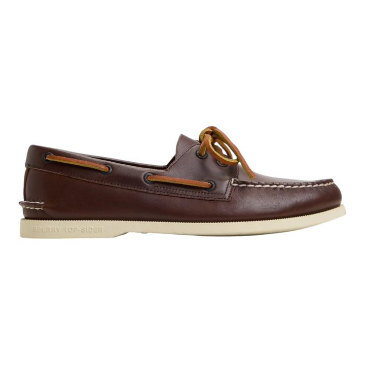 Chaussure bateau Authentic Original 2 œillets en cuir véritable marron