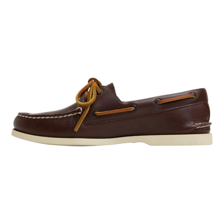Chaussure bateau Authentic Original 2 œillets en cuir véritable marron