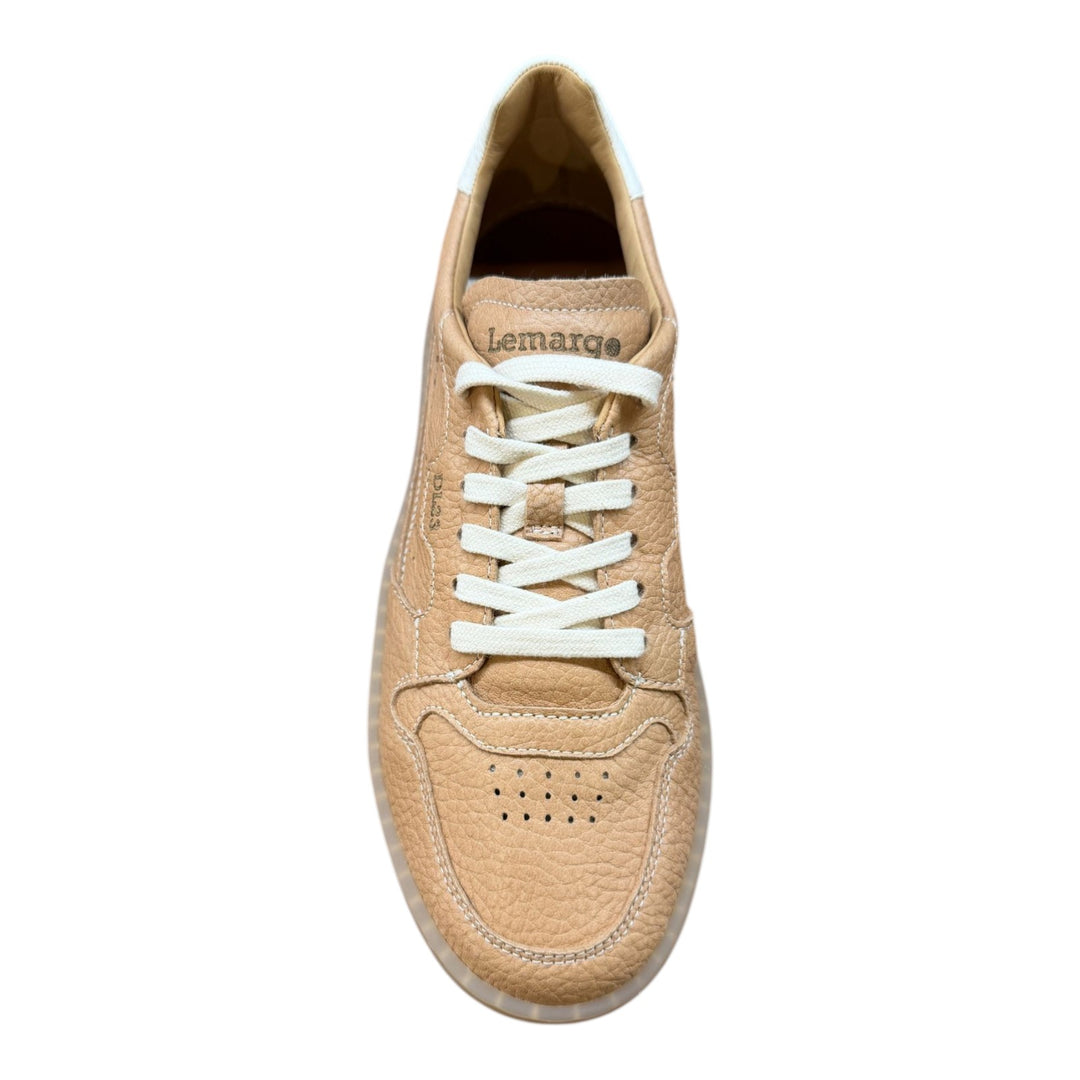 Sneakers Jannik en Véritable Cuir de Cerf Noyer-Blanc
