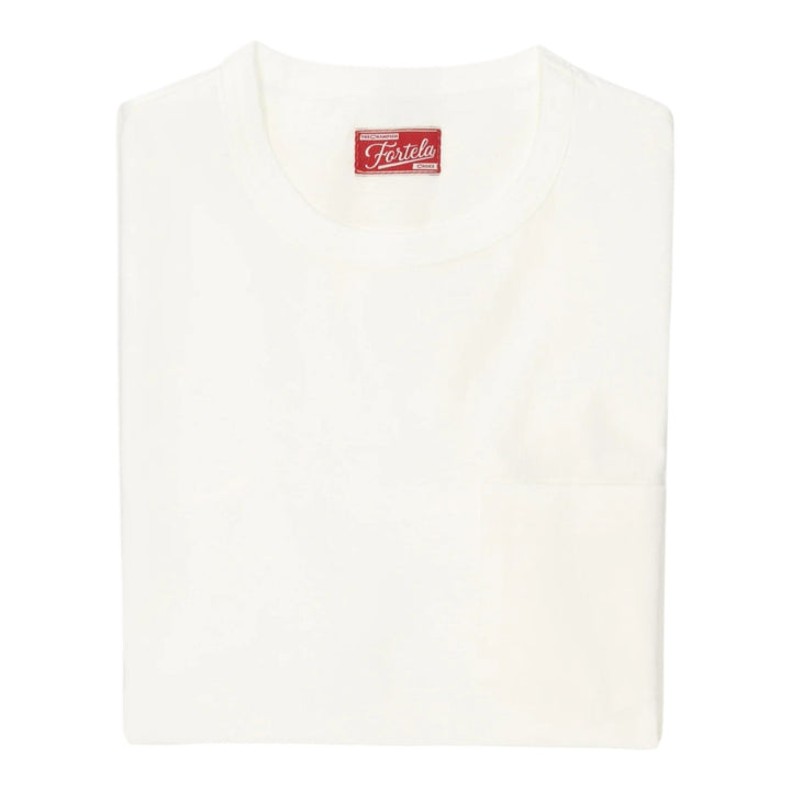 Tubejp T-Shirt avec Poche en Coton White