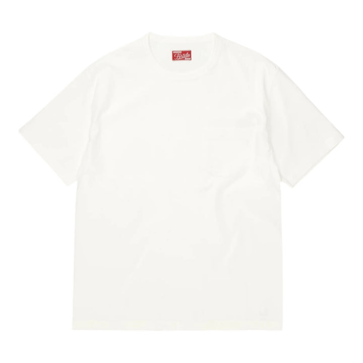 Tubejp T-Shirt avec Poche en Coton White
