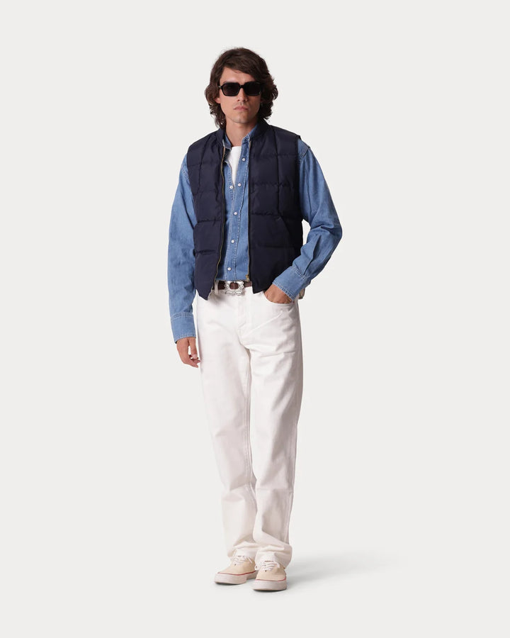 VEST1 GILET SANS MANCHES EN NYLON BLEU