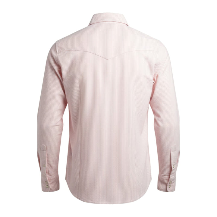 Western Oxford Shirt Flagstaf Rayée Blanc-Rose