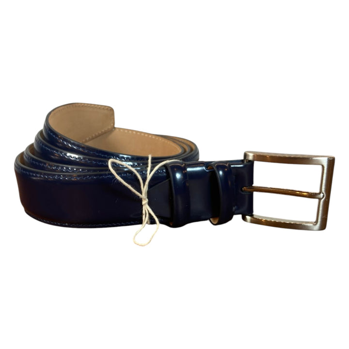 CEINTURE EN CUIR VÉRITABLE BROSSÉ BLEU