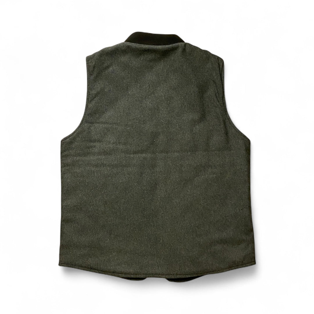 GILET EN LAINE RÉVERSIBLE OWL VERT
