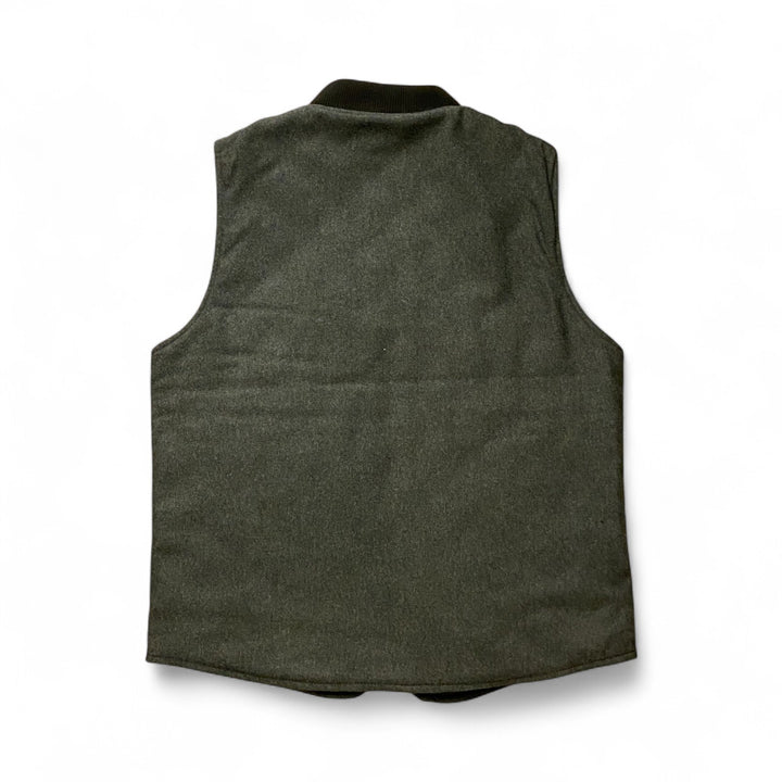 GILET EN LAINE RÉVERSIBLE OWL VERT