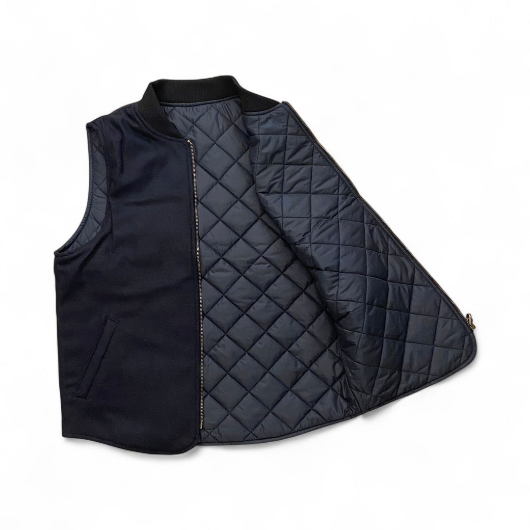 GILET EN LAINE RÉVERSIBLE OWL NAVY