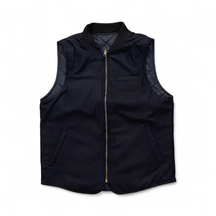 GILET EN LAINE RÉVERSIBLE OWL NAVY