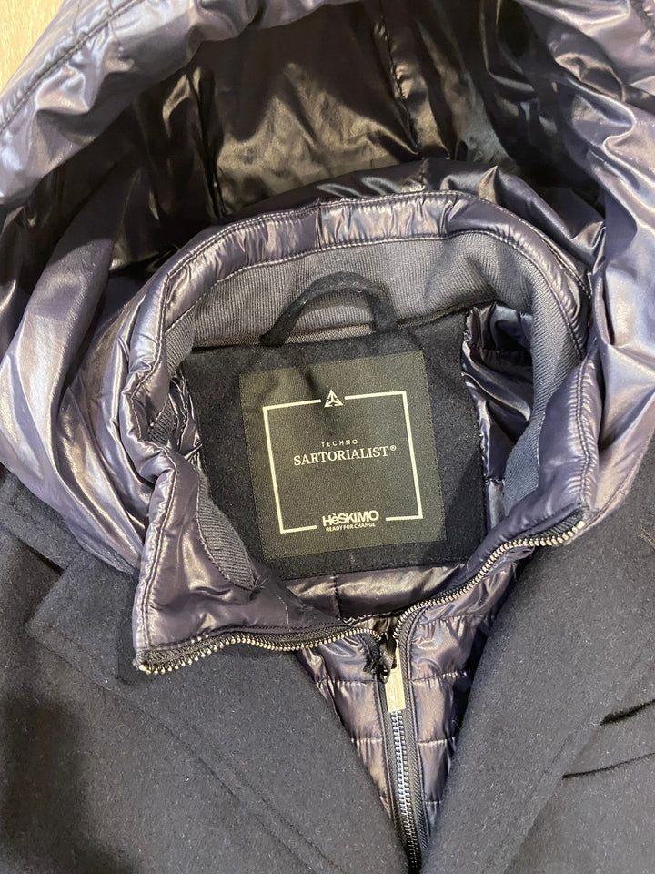 MANTEAU SUR MESURE EN TWILL BLEU