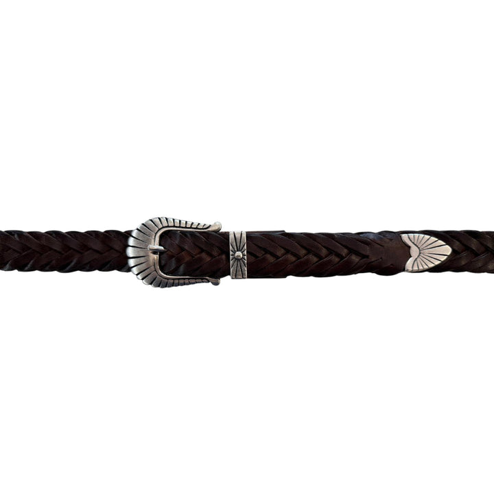 CEINTURE EN CUIR TRESSÉ TESTA DI MORO