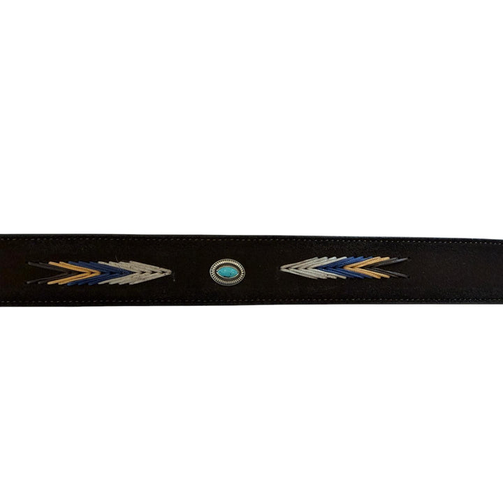 CEINTURE EN CUIR SUÉDÉ TESTA DI MORO