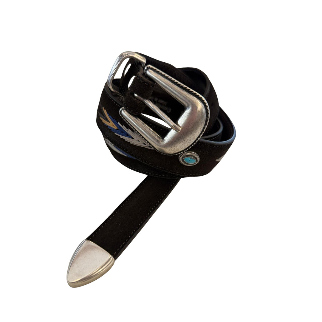 CEINTURE EN CUIR SUÉDÉ TESTA DI MORO