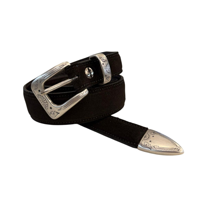 CEINTURE EN CUIR SUÉDÉ TESTA DI MORO