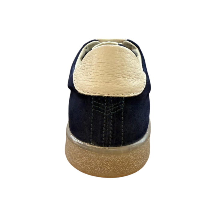 Sneakers en cuir suédé bleu-blanc