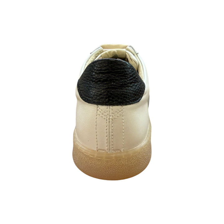 Sneakers en cuir véritable blanc-noir