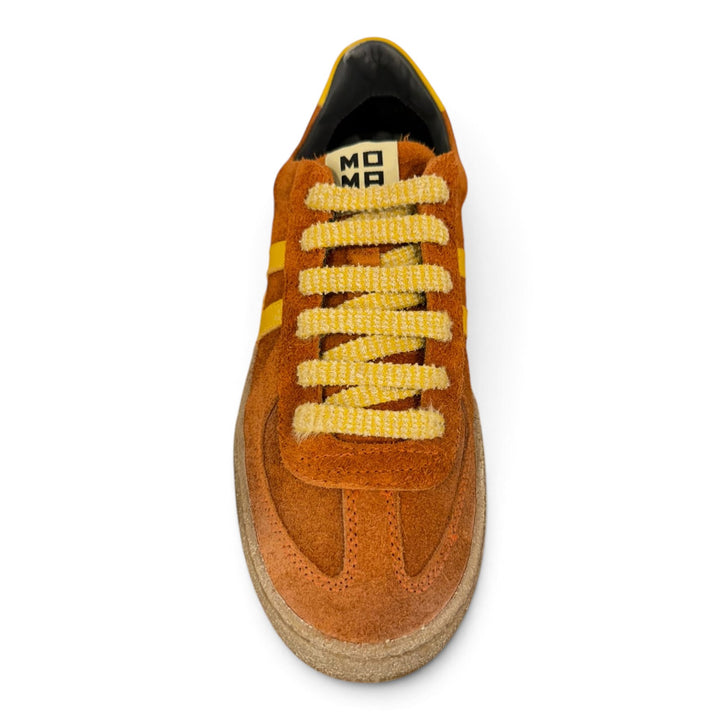 SNEAKERS KAZAN VÉRITABLE CUIR SUÉDÉ ORANGE