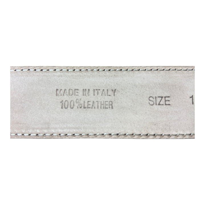 CEINTURE EN CUIR VÉRITABLE COUCHE BRUNE COUSUE