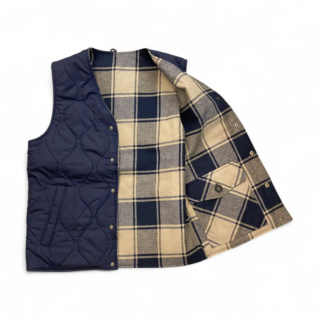 GILET MATELASSÉ RÉVERSIBLE BLEU