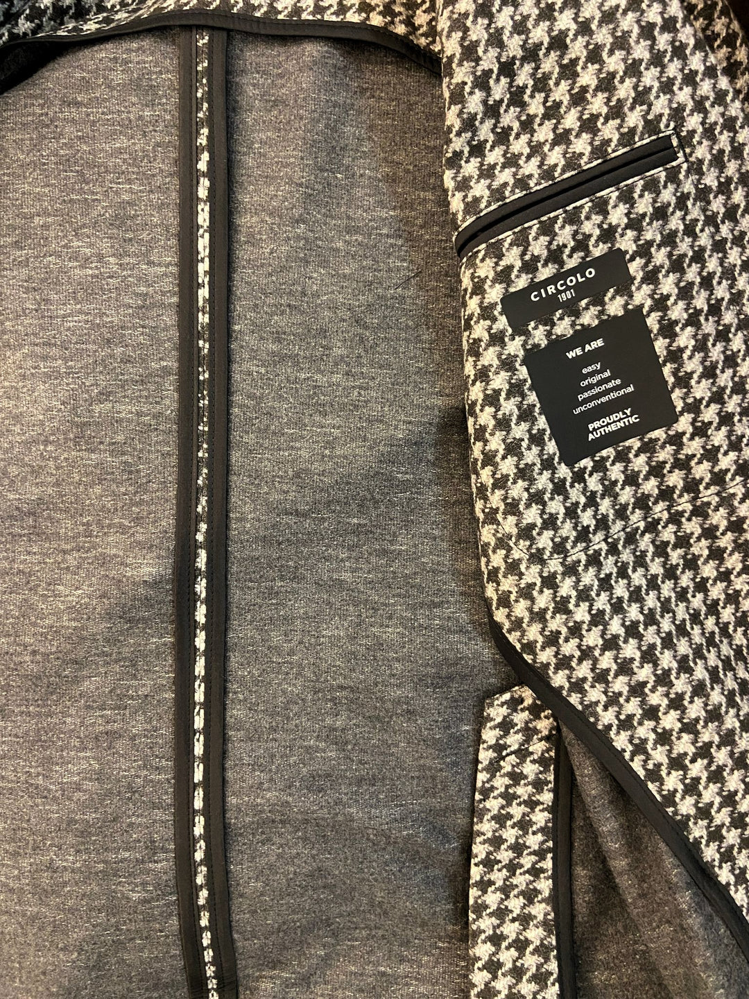 BLAZER PIED-DE-POULE NOIR ET BLANC