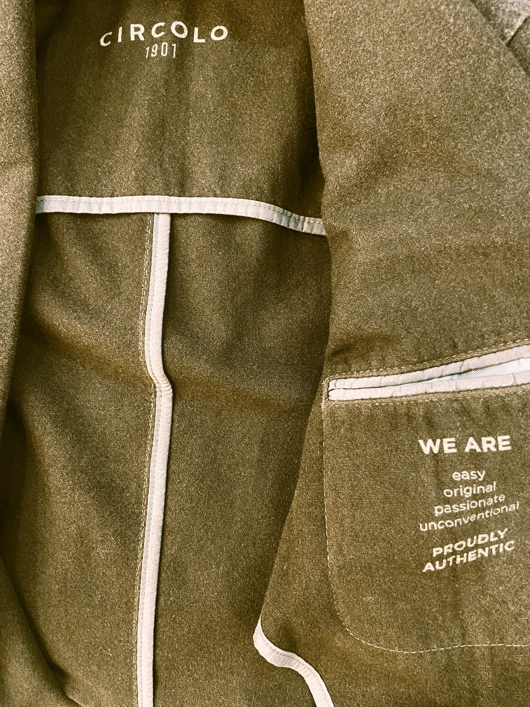 BLAZER EN LAINE TEINTÉE VERT