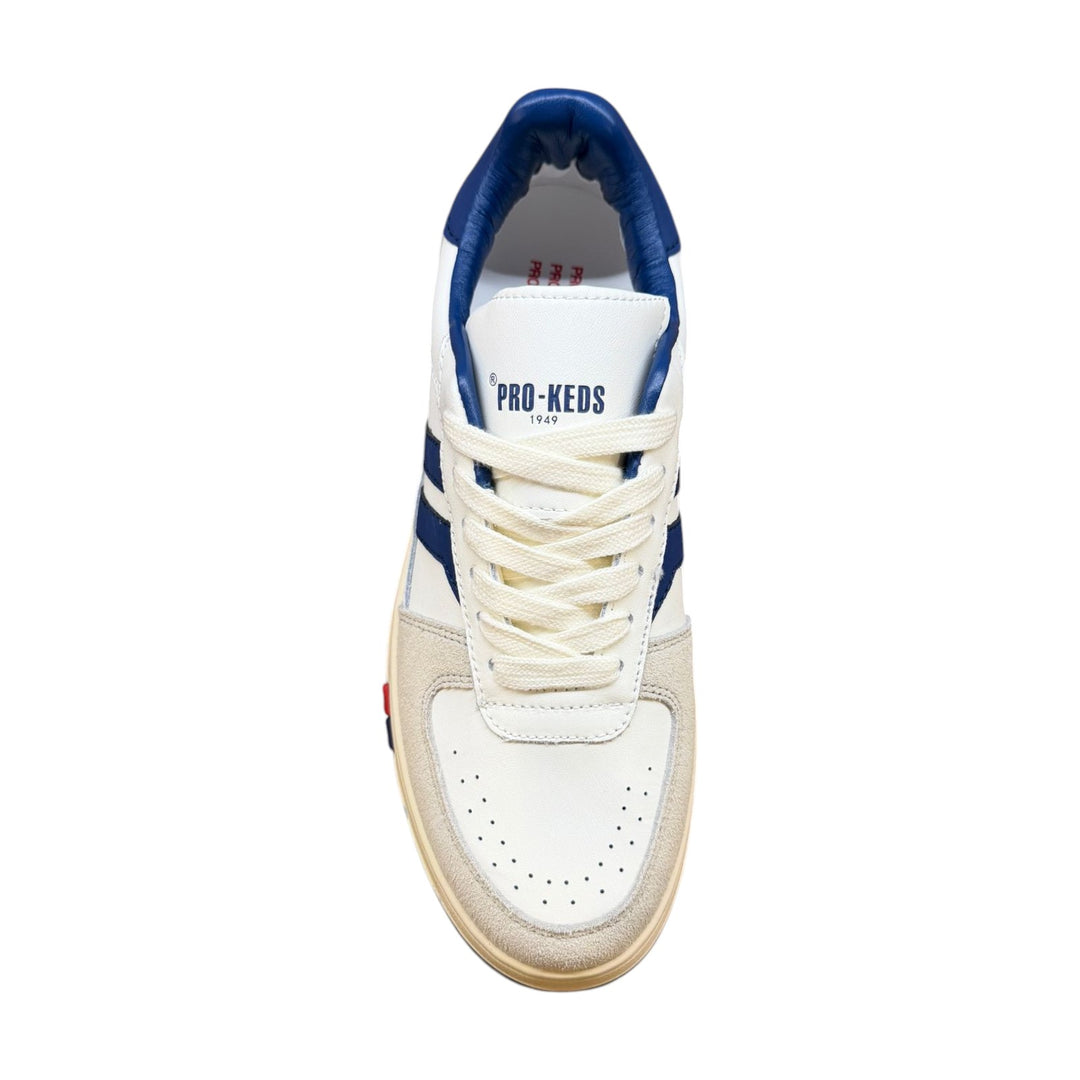 Field King en cuir blanc et bleu