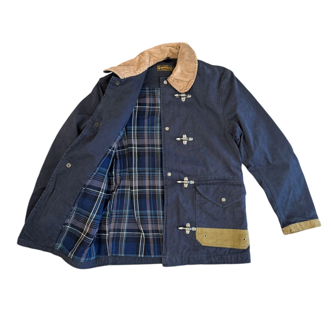Veste Fireman Canvas Lined Bedford Bleu