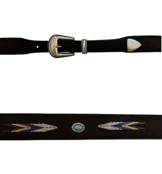 CEINTURE EN CUIR SUÉDÉ MARRON FONCÉ