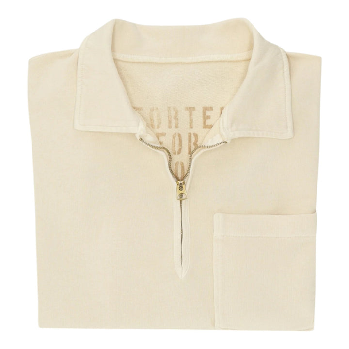 Yale Sweat-shirt en Jersey Brossé avec Col et Zip Corda